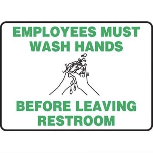 Accuform Safety Sign EMPLOYEES MUST WASH MHSK968XL MHSK968XL - main